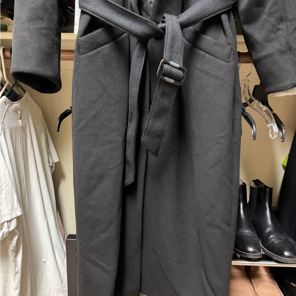 Cinq a Sept vander hooded longline coat - Picture 9 of 14